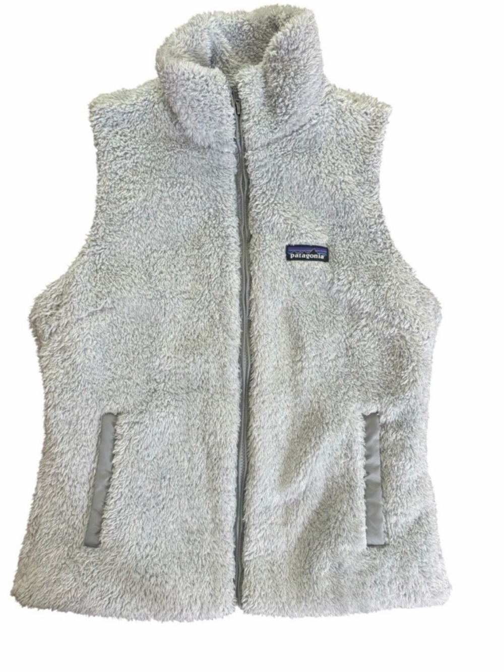 Patagonia Light Gray Sherpa Fleece Vest